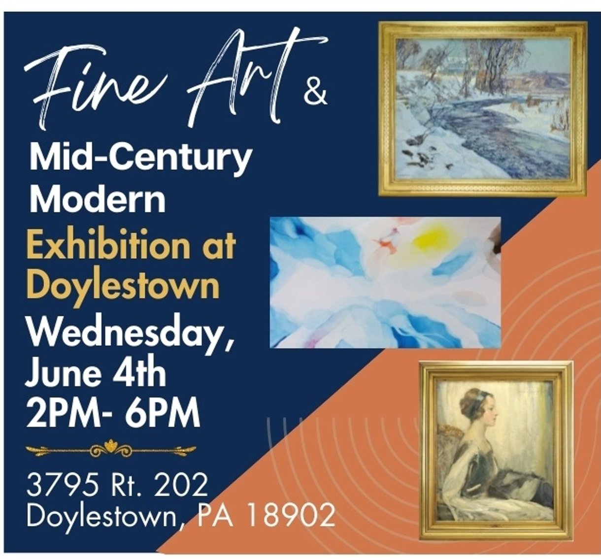 Image for Doylestown Exhibition | Fine Arts and Mid-Century Modern | June 4, 2025 from 2 - 6 PM