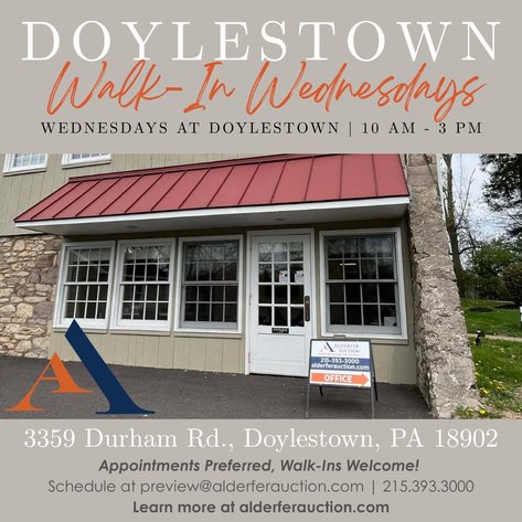 Image for Walk-In Wednesdays at Doylestown | Complimentary Valuations | 10:00 AM - 3:00 PM