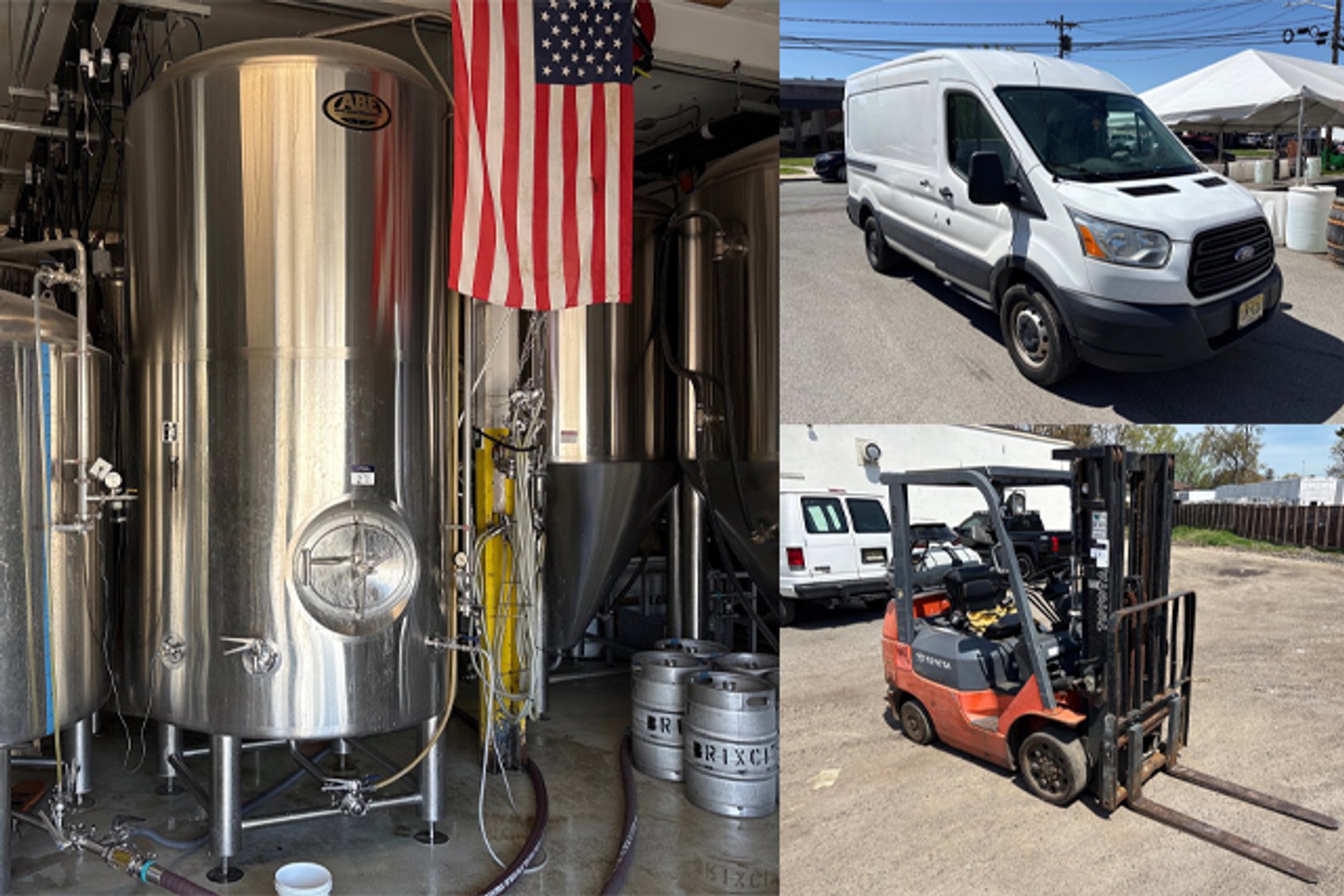Image for Microbrewery Equipment, Forklifts & Cargo Vans