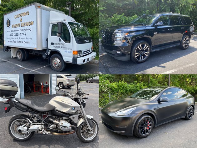 Box Trucks, Motorcycles, Vehicles & Commercial Kitchen Trailer