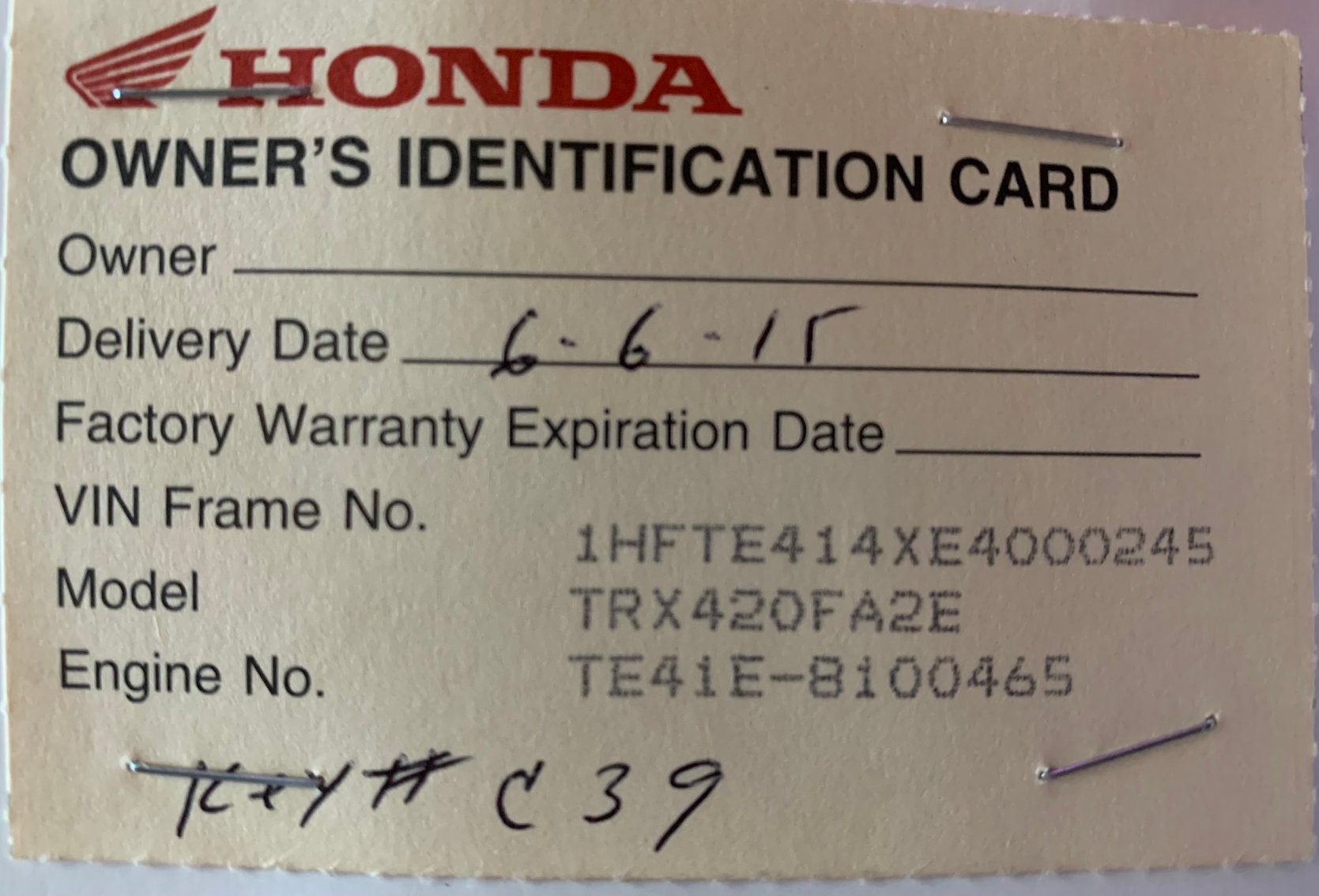 Image for 2014 Honda 420 Rancher 4x4 4 Wheeler with KFi Open Trail 54” Blade