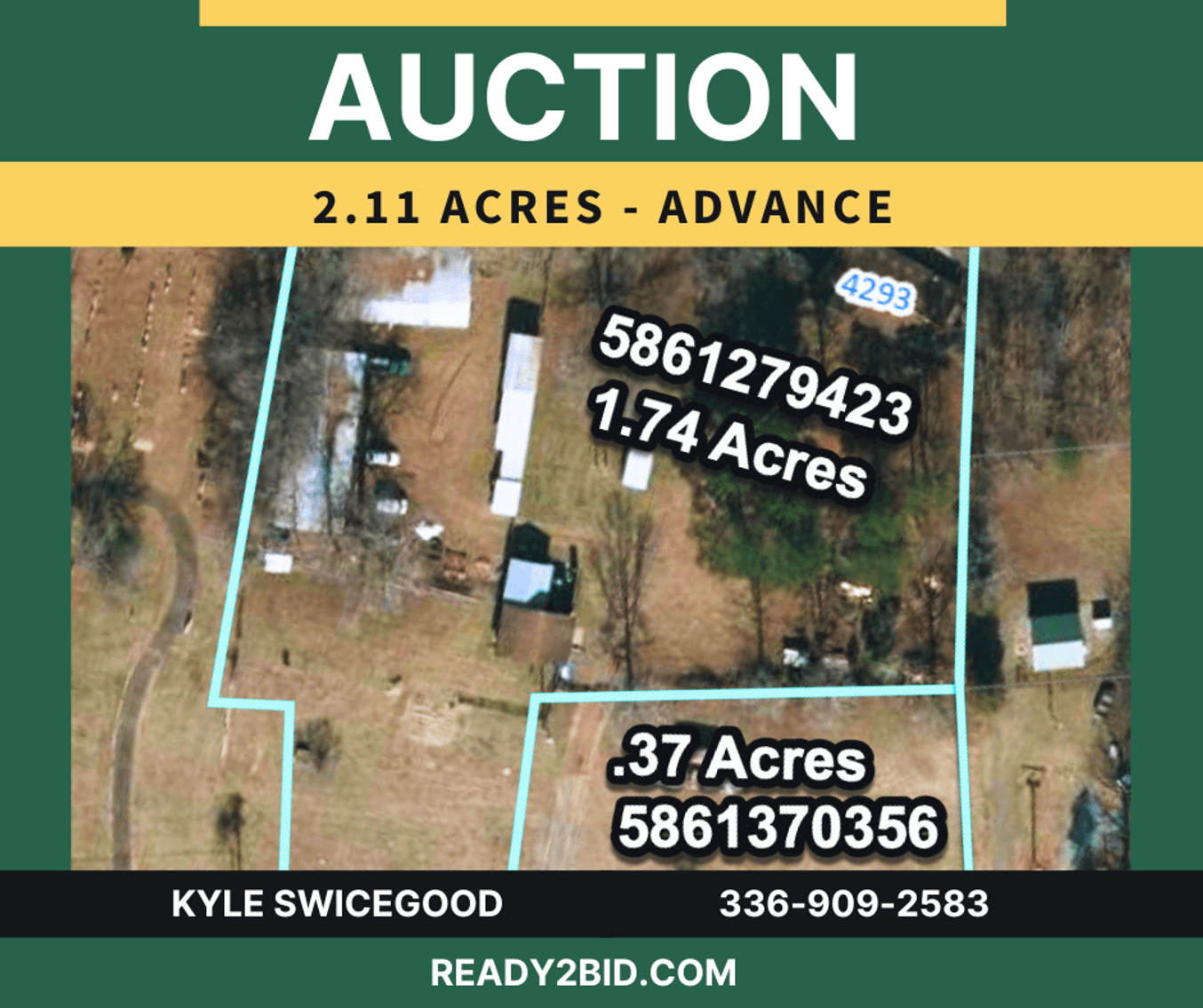 2.11 Acres - Advance - Dallas Warden Estate, Deceased