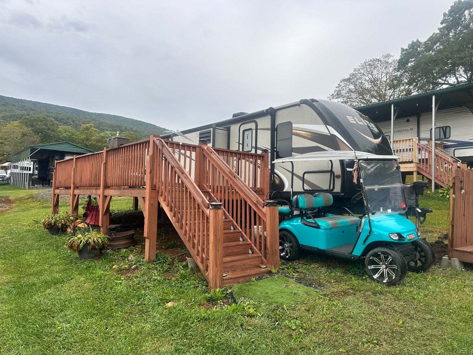 Mountain Getaway - West Jefferson: Passport Elite Camper + Golf Cart
