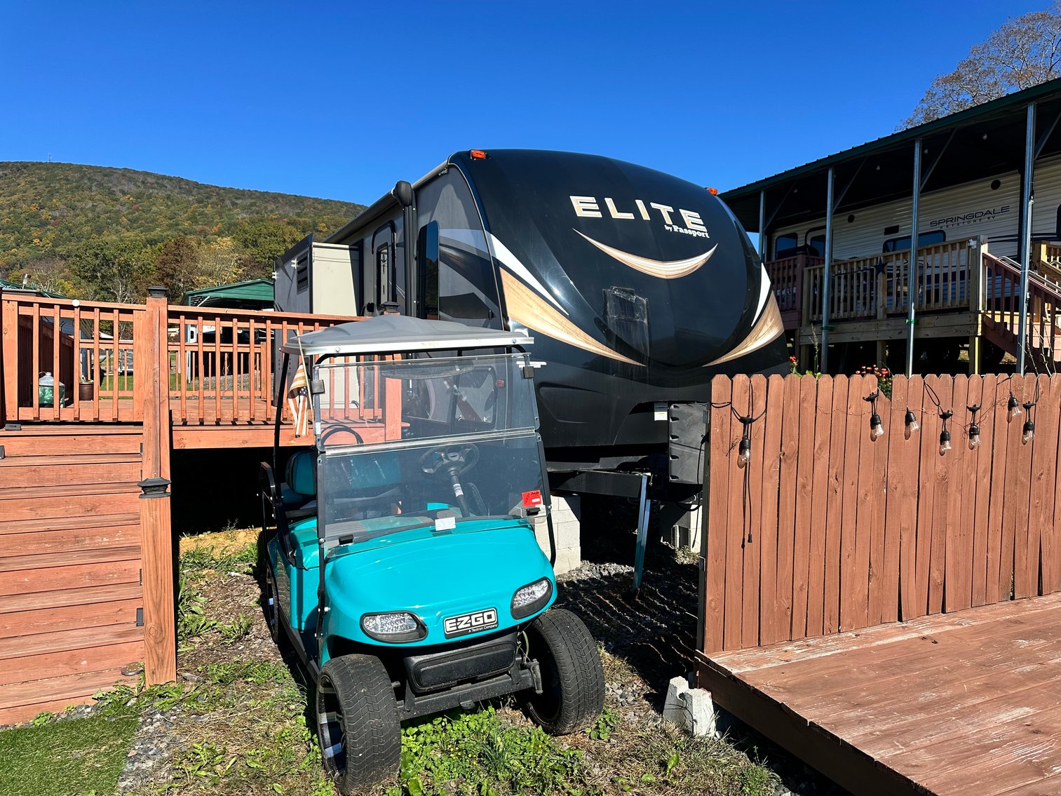 Mountain Getaway - West Jefferson: Passport Elite Camper + Golf Cart