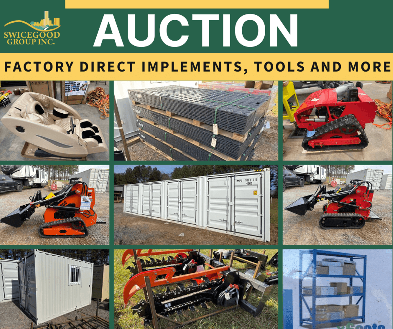 December '25 Factory Direct Equipment and Implements