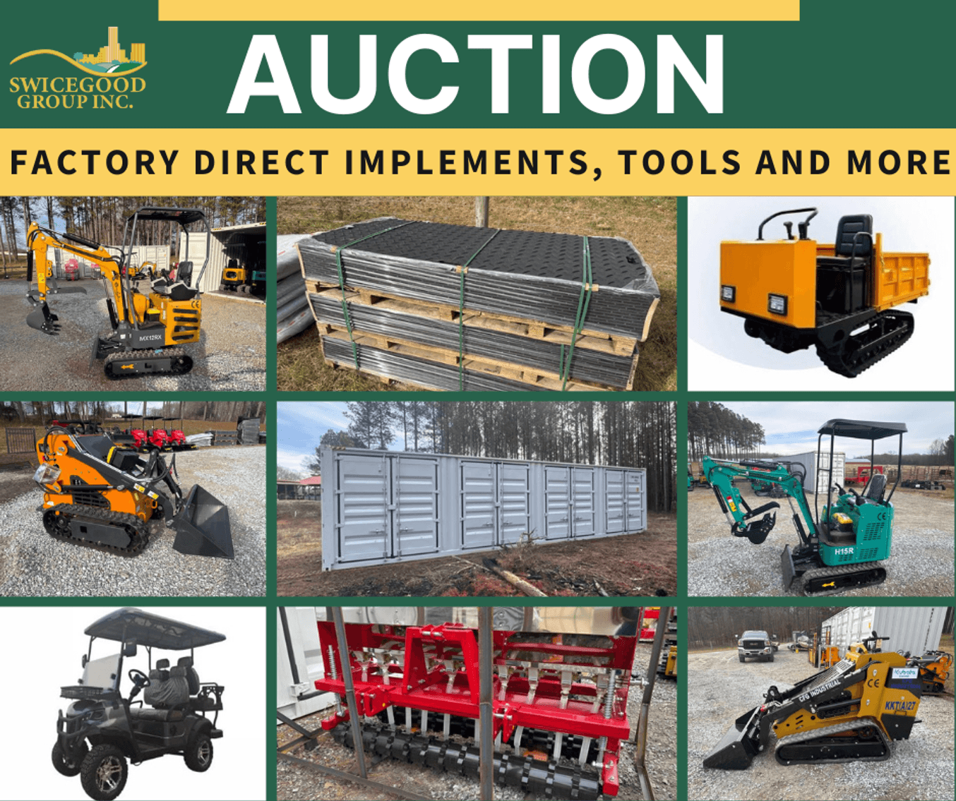 January '26 Factory Direct Equipment and Implements