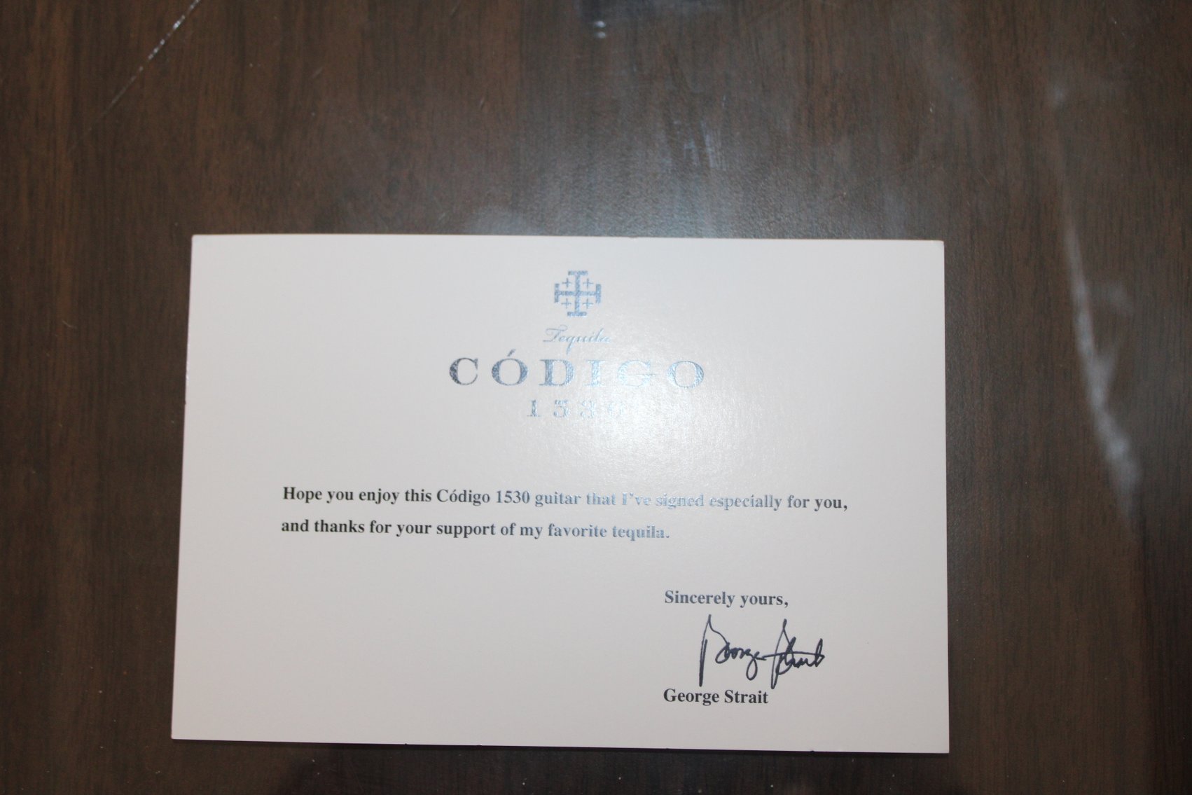 George Strait Código 1530 Tequila Signed Guitar