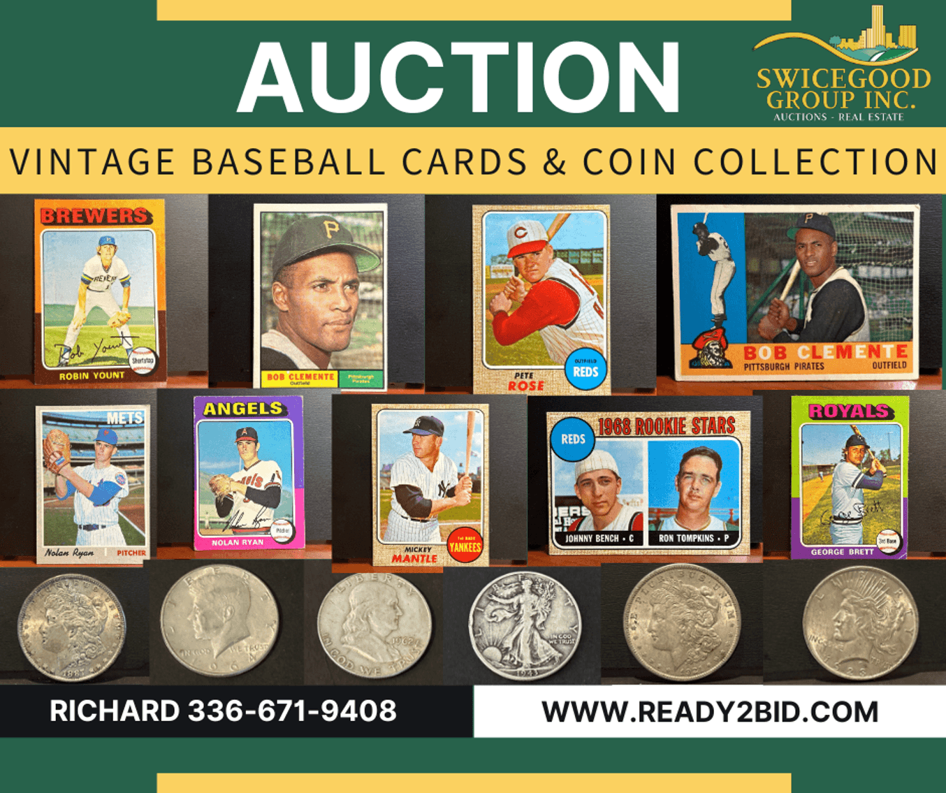 Vintage Baseball Cards & Coin Collection