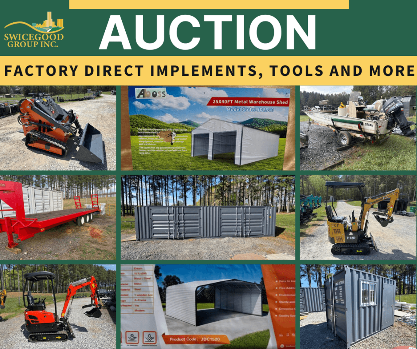 April '26 Factory Direct Equipment and Implements