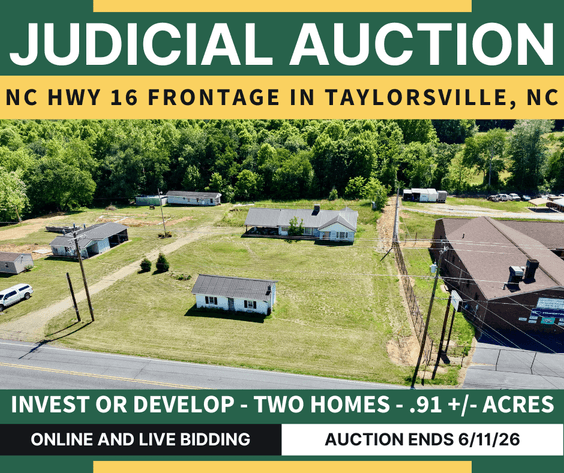 Image for JUDICIAL AUCTION - .91 +/- Acres andTwo Homes with NC Hwy. 16 Frontage in Taylorsville, NC