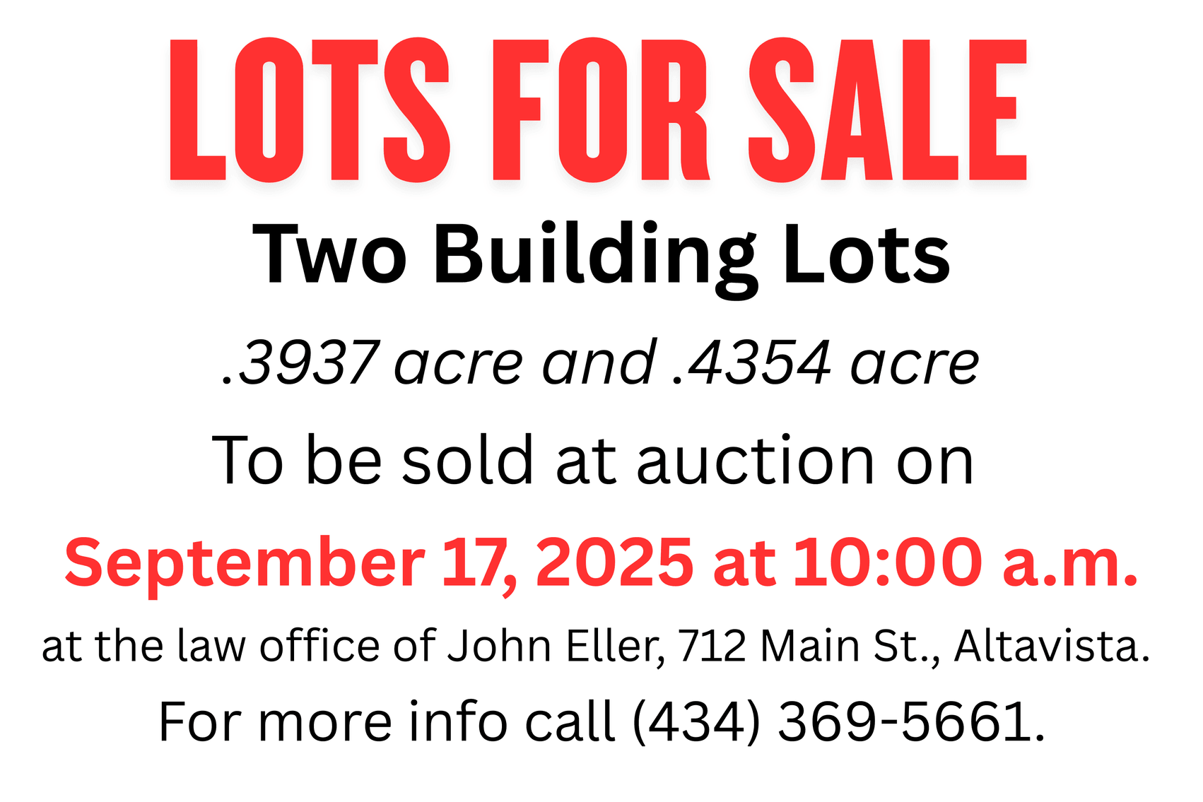 Image for Live Only Hurt Land Auction