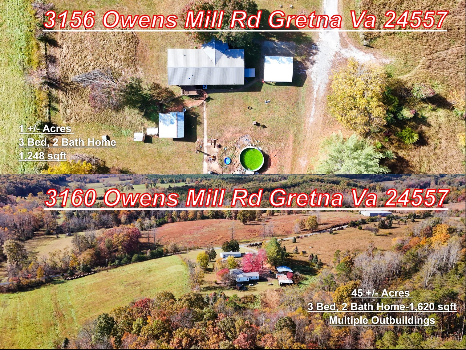 Image for 3156 & 3160 Owens Mill Rd Gretna Real Estate Auction