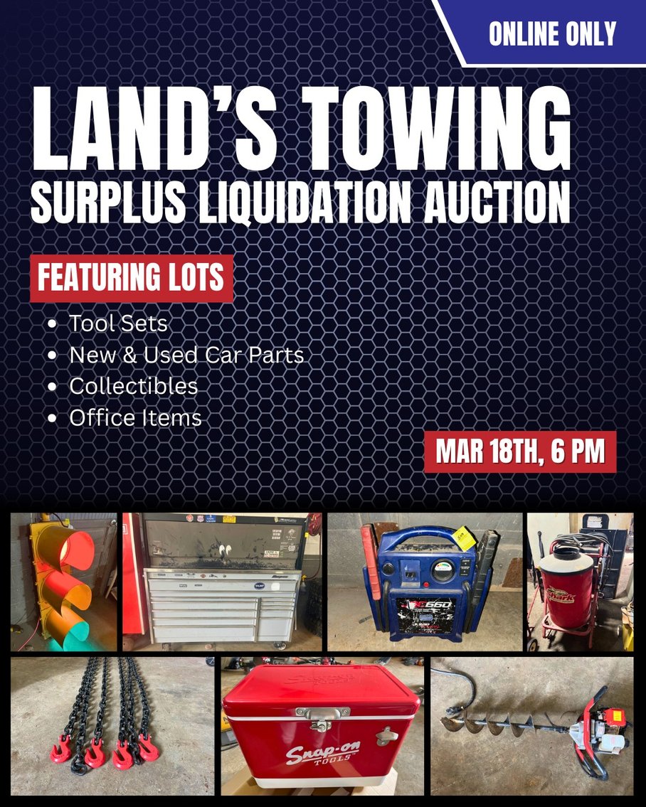 Image for Lands Towing Surplus Liquidation Online Only Auction