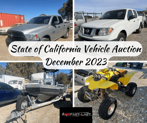 Image for State of California Vehicle Auction December 2023