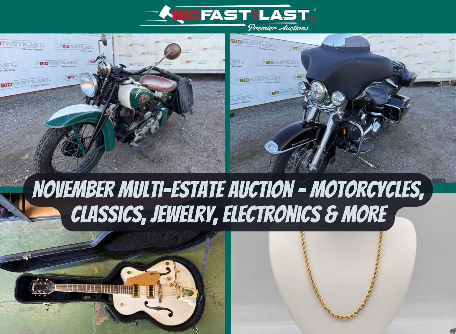 Image for November Multi-Estate Auction – Motorcycles, Classics, Jewelry, Electronics & More 2025