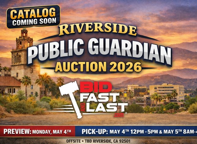 Image for Riverside Public Guardian Auction 2026
