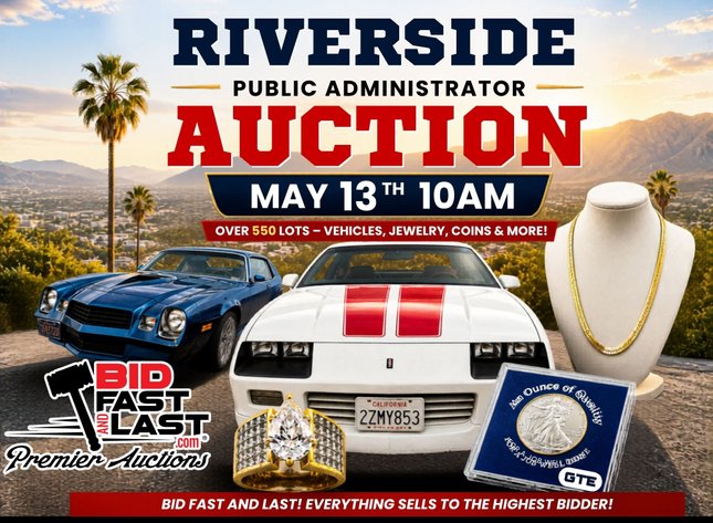 Image for Riverside Public Administrator Auction May 2026