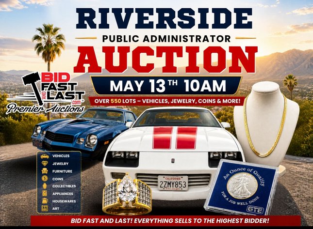 Image for Riverside Public Administrator Auction May 2026