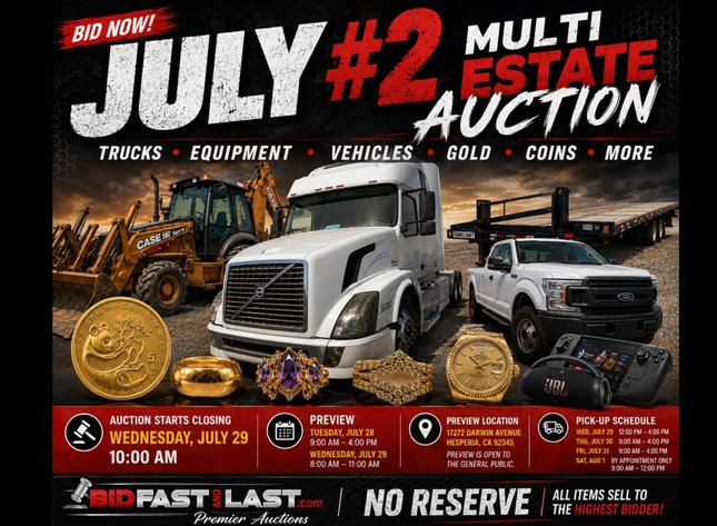 Image for July #2 Multi Estate Auction 2026