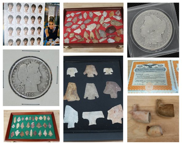 Image for April Collectibles including Artifacts, Coins, Currency, Stamps and More Vintage Collectibles!