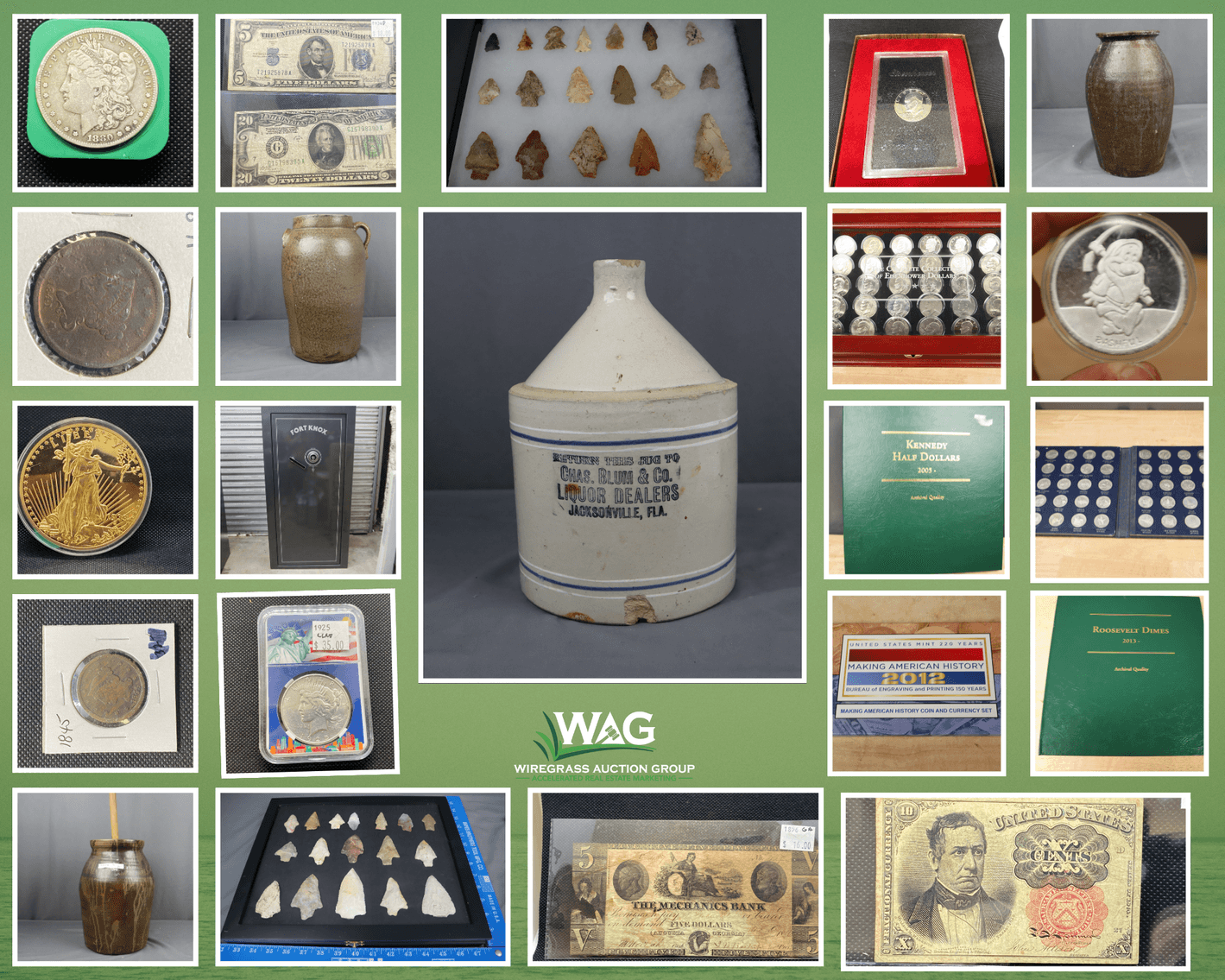 Image for Gold and Silver Coins, Sporting Goods, Pottery, and Other Collectible Coins and Treasures