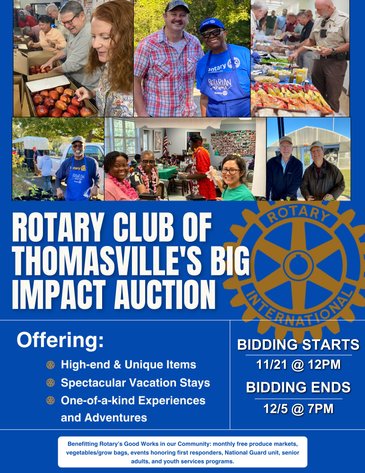 Image for Rotary Club of Thomasville BIG IMPACT AUCTION