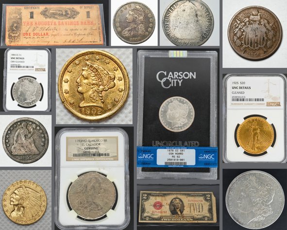 Image for Winter Numismatics Auction 2025. Gold and Silver Coins, Collectible Currency, Banknotes, and More!