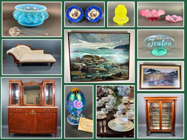 Image for Spring Curated Fine Antiques, Fenton Glass, Silver, Original Artwork, Furniture and More