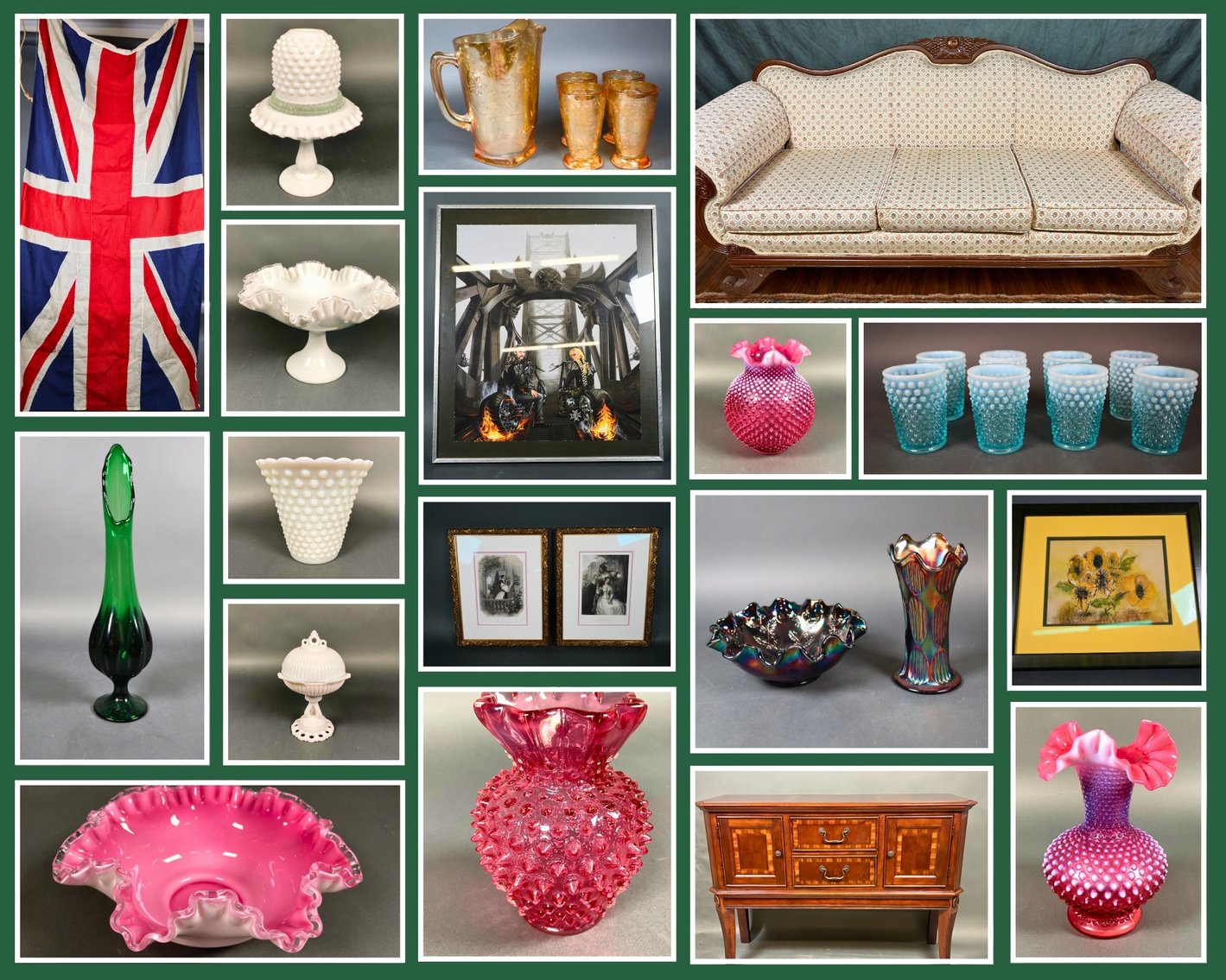 Image for Fenton Glass, Original Artwork, Antique Furniture, Fine Jewelry and More!