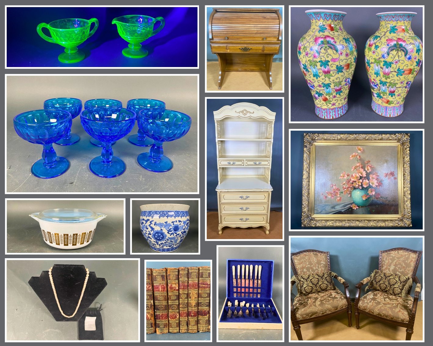 Image for Vintage and Antique Furniture, Fenton Glass, Home Decor, Framed Artwork, and More!