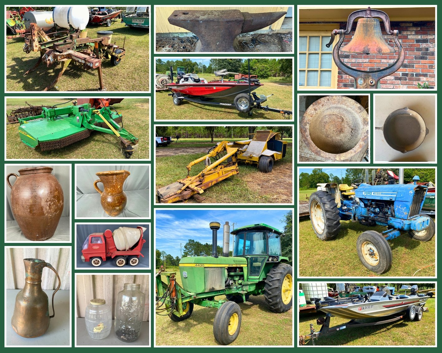 Image for Estate of Stacy and Wynette Suber Day 1 Featuring Equipment, Pottery, Boats, Sporting Goods and More