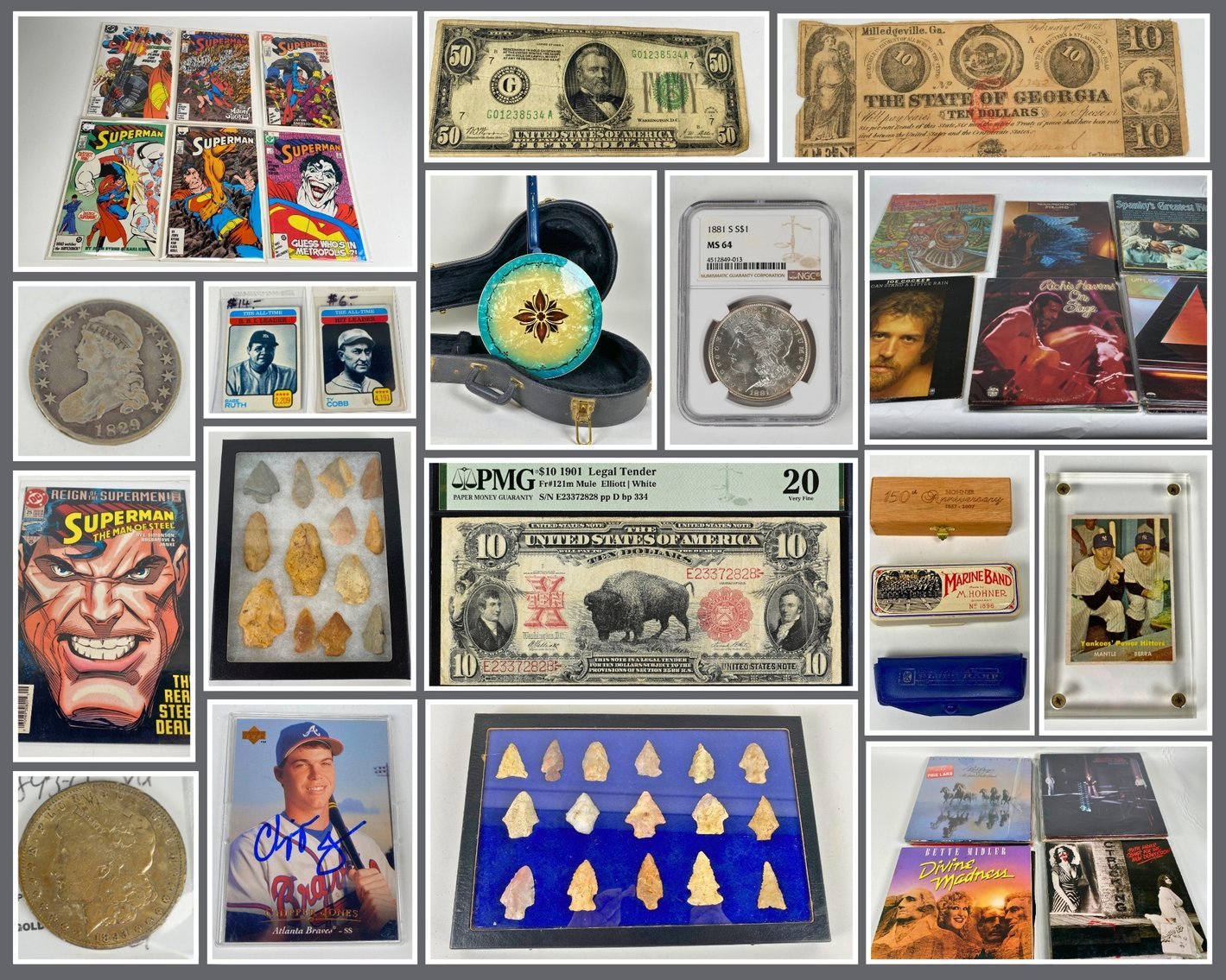 Image for Coins, Artifacts, Trading Cards, Comics, Musical Instruments, and More Collectibles!
