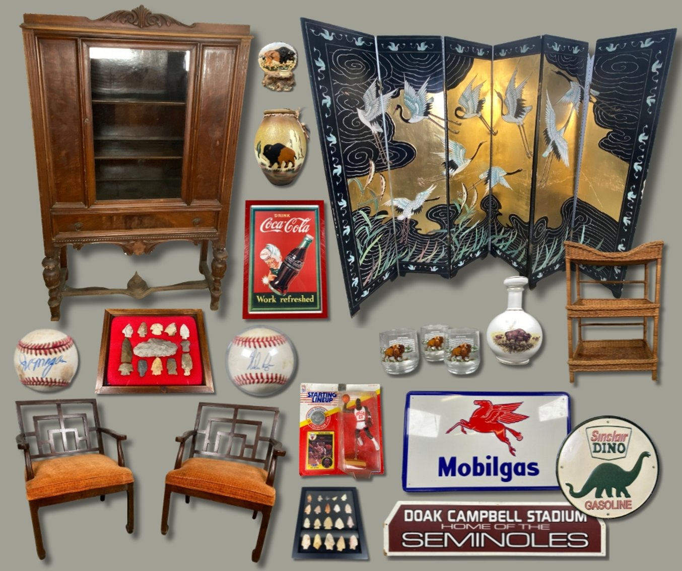 Image for March 2026 Gallery Auction. Memorabilia, Antiques, Advertising Signs, Decor and More!