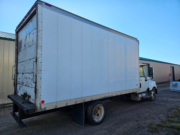 Image for Sterling Boom Truck, International Box Truck and Felling Trailer