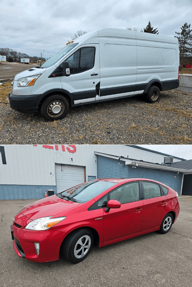 Image for 2015 Ford Transit & 2012 Toyota Prius
