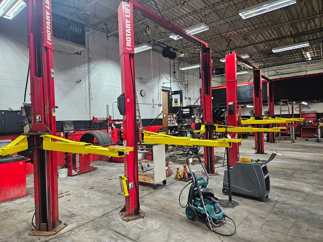 Image for Auto Repair Shop: Auto Lifts, Hunter Alignment System, Tire Changers, Wheel Balancers & More