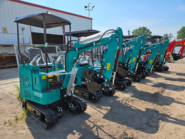 Image for Mini Excavators, Skid Attachments & 40' Container