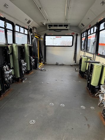 Image for 3 Ford E-450 Transit Buses