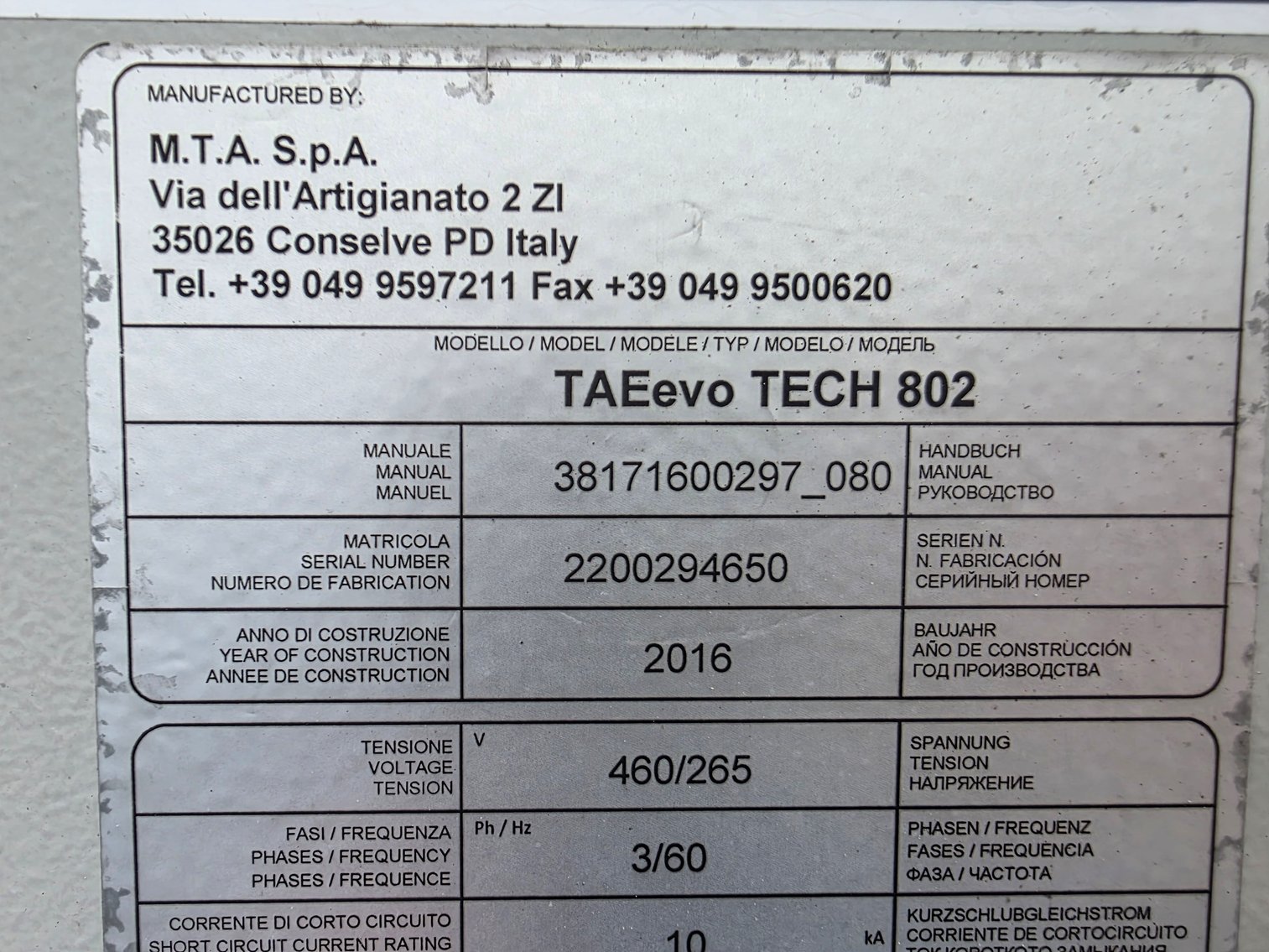 Image for Equipment from Former Manufacturing Facility