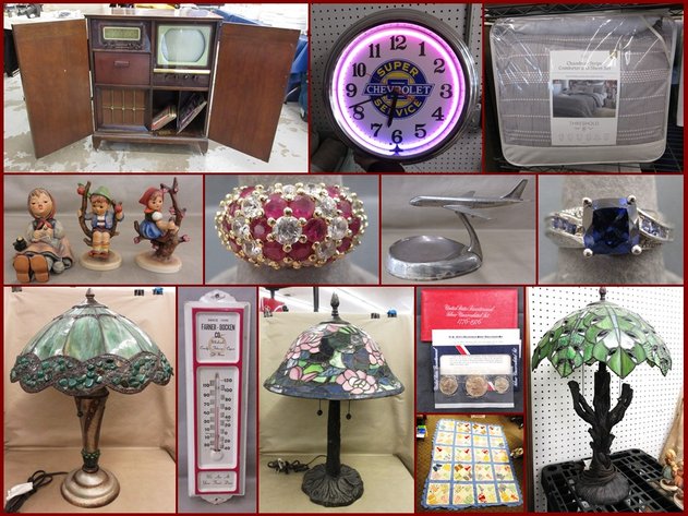 Stained Glass Lamps, Sterling, New Household and Die-cast  (purple tag)