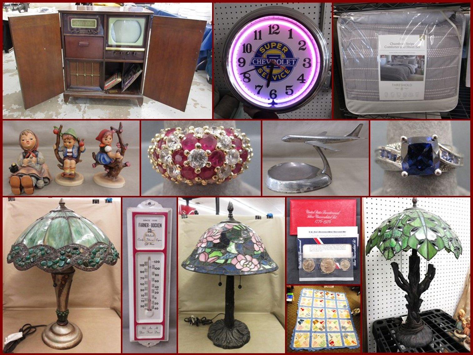 Image for Stained Glass Lamps, Sterling, New Household and Die-cast  (purple tag)