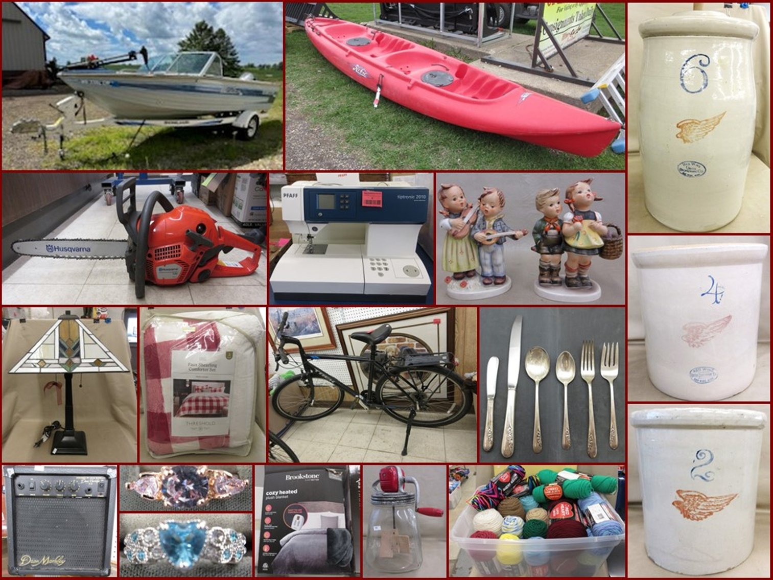 Image for Boats, New Household, Dog Supplies and Antiques (red tag)