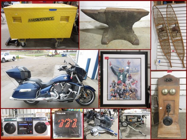2011 Victory Motorcycle, Tools and Household (red tag)
