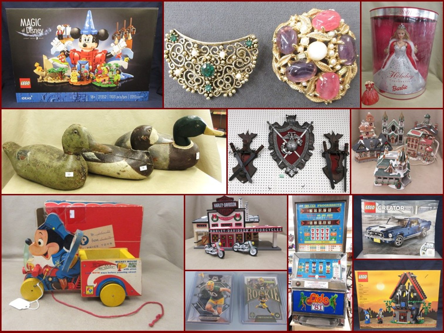 Image for Legos, Crafting, Slot Machines, Duck Decoys and Antiques (mint green tag)