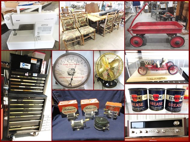 Furniture, Tools, Antiques and Household (pink tag)