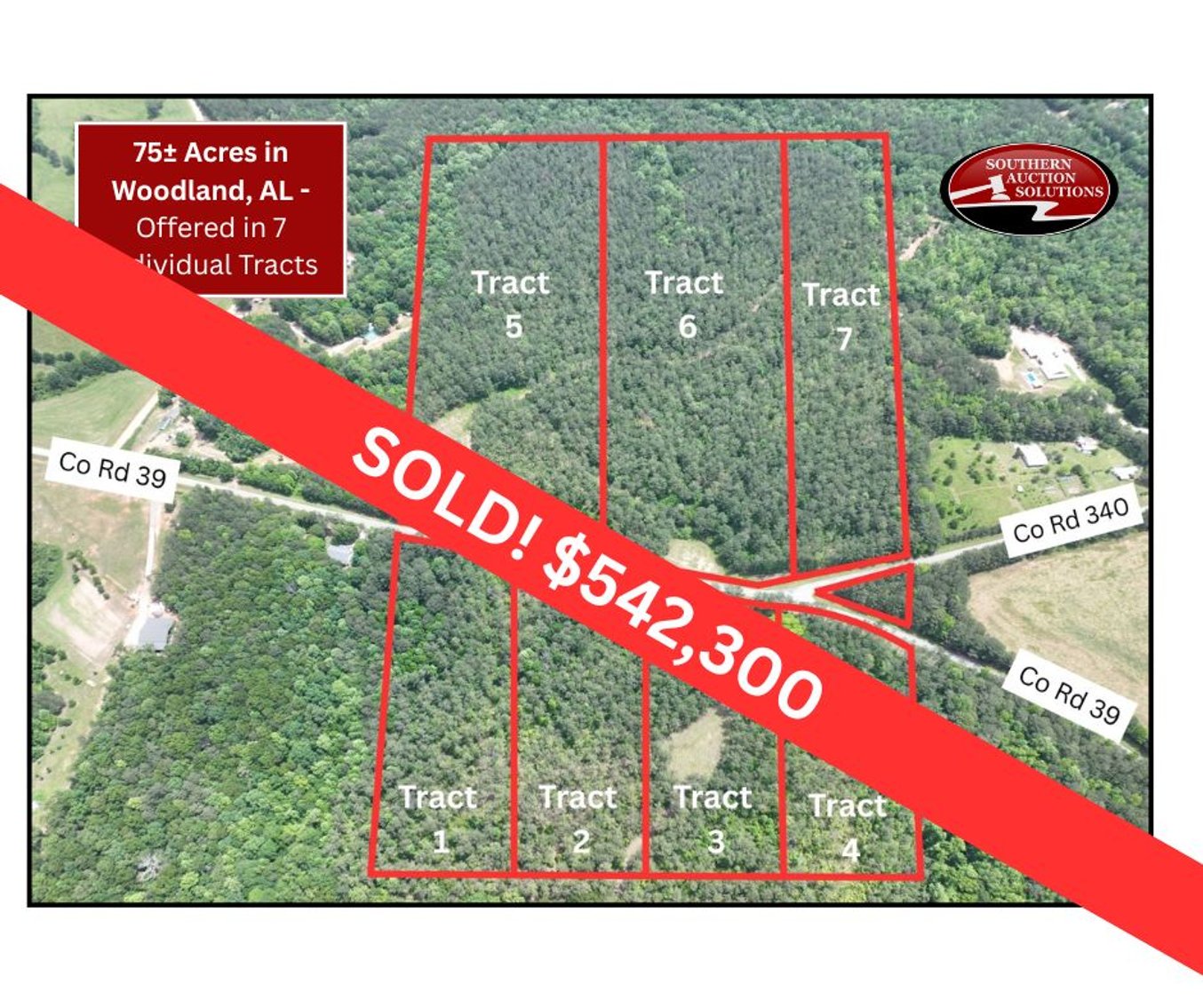 Image for 75+/- Acres in Woodland, Alabama - Offered in 7 Individual Tracts