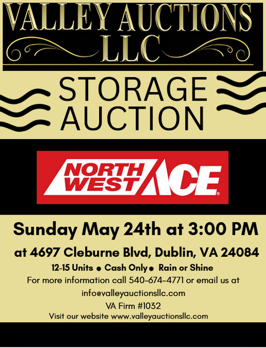Image for Northwest Ace Hardware Public Absolute Storage Locker Auction May 24, 2026 @ 3 P.M.