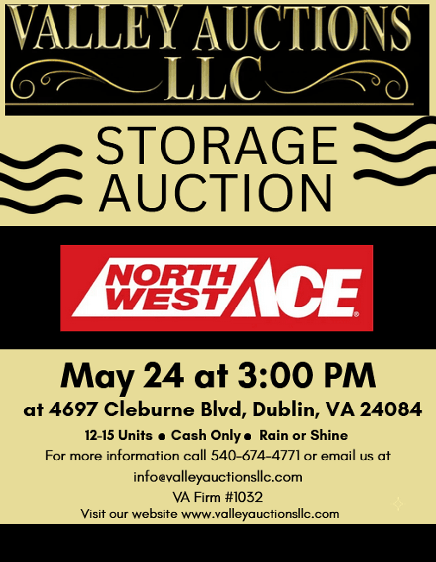 Image for Northwest Ace Hardware Public Absolute Storage Locker Auction May 24, 2026 @ 3 P.M.