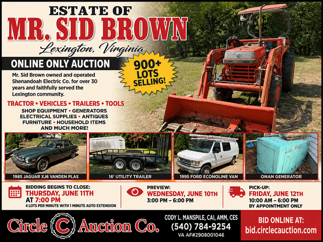 Image for Estate of Mr. Sid Brown - Lexington, Va