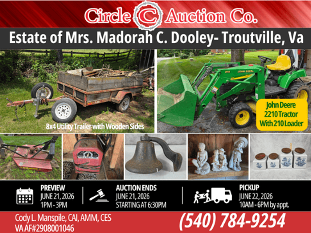 Image for Estate of Mrs. Madorah C. Dooley- Troutville, Va
